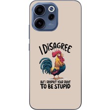 Le Balvo Oppo Reno 15F Uyumlu I Disagree Baskılı Silikon Kılıf
