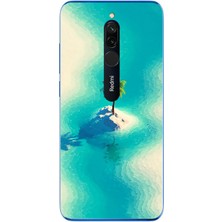 Le Balvo Redmi 8 Uyumlu Adada Palmiye Baskılı Silikon Kılıf