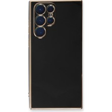 Mossem Samsung Galaxy S22 Ultra Kılıf Volet Silikon - Siyah