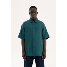 Machinist Erkek Basic Cotton Gömlek Yağ Yeşili