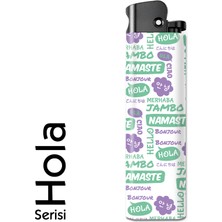 Bar-Pack Hola Serisi Tasarım Çakmak Namaste Desenli Çakmak