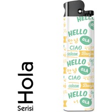 Bar-Pack Hola Serisi Tasarım Çakmak Hello Desenli Çakmak