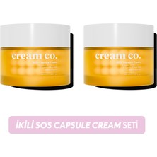 Cream Co. Ikili Kapsül Krem C Vitamini Leke Karşıtı Cilt Tonu Eşitleyici Nemlendirici Yenileyici Yüz Kremi Set