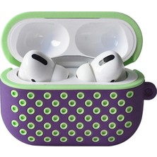 Aslanoğlu Store Mey Ithalat®   Airpods Pro 2 (2.nesil) Spor Delikli Kılıf - Lila-Yeşil