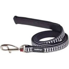 Stylmenplus Reflektörlü Kemik Desenli Siyah Köpek Uzatma Tasması Small 15 mm 1,2 mt