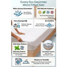 Evony Fitted Alez 70X140 cm Sıvı Geçirmez Bebe Micro Kumaş Yatak Koruyucu Alez