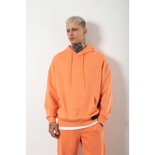 Machinist Oversize Şardonsuz Basic Sweatshirt Yavruağzı