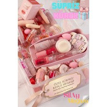 Silay Mağaza Sürpriz Kürek Makeup Seti  Kawai- Gloss, Jelly Gloss, Sıvı Allık, Highlighter Stick ve Sünger Seti