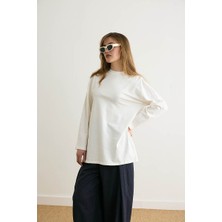 Zülays Basic Tişört Ekru