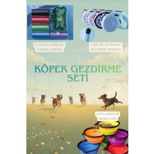 Boxland Köpek Gezdirme Seti Büyük Irk 5 Metre Otomatik Tasma + 5’li Kaka Torbası + Katlanabilir Mama Kabı