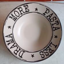 Keramika Makarna Tabağı Yazılı 26 cm