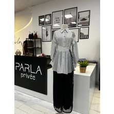Parla Prive Adelina Simli Çizgili Aks.gömlek