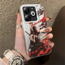 Ucuc Tecno Spark Go 2024(BG6) Uyumlu Sert Akrilik Arka Silikon Kenar Lens Koruma Şık Baskı Kılıf