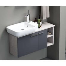 Nplus Banyo Polo 96CM Alt Modül Mat Antrasit