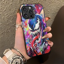 Ucuc iPhone 16 Pro Max Uyumlu Sert Akrilik Arka Silikon Kenar Lens Koruma Şık Baskı Kılıf