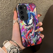 Ucuc Samsung Galaxy S23 Uyumlu Sert Akrilik Arka Silikon Kenar Lens Koruma Şık Baskı Kılıf