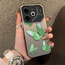 Ucuc Tecno Pova 6/pova 6 Pro 5g Uyumlu Sert Akrilik Arka Silikon Kenar Lens Koruma Şık Baskı Kılıf