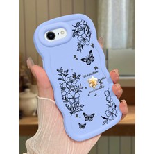 Ucuc iPhone 7/8/se 2020 2022 Uyumlu Mavi Silikon Kılıf Kamera Korumalı Darbe Emici Tasarım Şık Baskı Kılıf