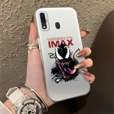 Ucuc Samsung Galaxy A30/A20 Uyumlu Sert Akrilik Arka Silikon Kenar Lens Koruma Şık Baskı Kılıf