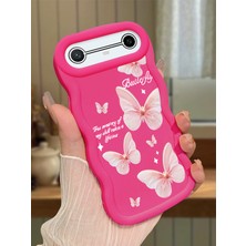 Ucuc Tecno Spark Slim/pova Slim Uyumlu Fuşya Silikon Kılıf Kamera Korumalı Darbe Emici Tasarım Şık Baskı Kılıf