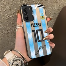 Ucuc Samsung Galaxy S21 Fe Uyumlu Sert Akrilik Arka Silikon Kenar Lens Koruma Şık Baskı Kılıf