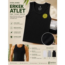 Qulat Anıt Doğal Bambu Erkek Atlet – Nefes Alan Yumuşak Doku /1 Adet