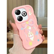 Ucuc Infinix Hot 40I Uyumlu Pembe Silikon Kılıf Kamera Korumalı Darbe Emici Tasarım Şık Baskı Kılıf