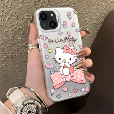 Ucuc iPhone 15 Uyumlu Sert Akrilik Arka Silikon Kenar Lens Koruma Şık Baskı Kılıf