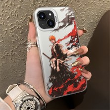 Ucuc iPhone 13 Mini Uyumlu Sert Akrilik Arka Silikon Kenar Lens Koruma Şık Baskı Kılıf