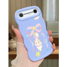 Ucuc Tecno Spark Slim/pova Slim Uyumlu Mavi Silikon Kılıf Kamera Korumalı Darbe Emici Tasarım Şık Baskı Kılıf