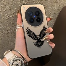 Ucuc Vivo X300 Pro Uyumlu Sert Akrilik Arka Silikon Kenar Lens Koruma Şık Baskı Kılıf