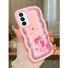 Ucuc Samsung Galaxy M23 Uyumlu Pembe Silikon Kılıf Kamera Korumalı Darbe Emici Tasarım Şık Baskı Kılıf