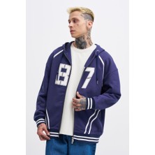 Machinist Erkek 87 Aplique Zip Jacket Gece Mavisi