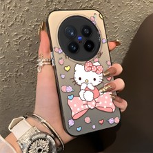 Ucuc Vivo X200 Pro Uyumlu Sert Akrilik Arka Silikon Kenar Lens Koruma Şık Baskı Kılıf