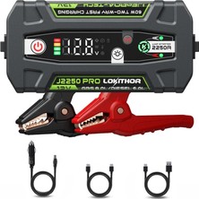 Lokithor J2250PRO 12V 2250AMP Lifepo4 Akıllı Akü Takviye + Powerbank + LED Lamba