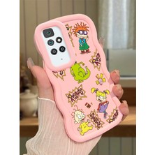 Ucuc Redmi 10 4g Uyumlu Pembe Silikon Kılıf Kamera Korumalı Darbe Emici Tasarım Şık Baskı Kılıf