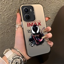 Ucuc Vivo Y02S Uyumlu Sert Akrilik Arka Silikon Kenar Lens Koruma Şık Baskı Kılıf