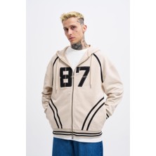 Machinist Erkek 87 Aplique Zip Jacket Açık Bej