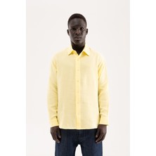 Machinist Erkek Basic Uzun Kollu Cotton Gömlek Sarı