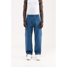 Machinist Erkek Baggy Kargo Pantolon Saks Mavi