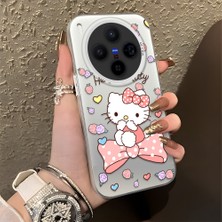 Ucuc Vivo X300 Uyumlu Sert Akrilik Arka Silikon Kenar Lens Koruma Şık Baskı Kılıf
