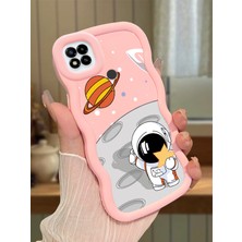 Ucuc Redmi 9C/10A Uyumlu Pembe Silikon Kılıf Kamera Korumalı Darbe Emici Tasarım Şık Baskı Kılıf
