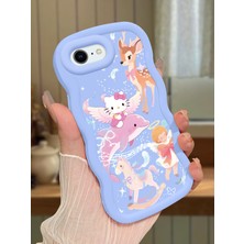 Ucuc iPhone 6 Plus/6s Plus Uyumlu Mavi Silikon Kılıf Kamera Korumalı Darbe Emici Tasarım Şık Baskı Kılıf