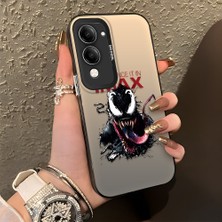 Ucuc Vivo Y04 Uyumlu Sert Akrilik Arka Silikon Kenar Lens Koruma Şık Baskı Kılıf