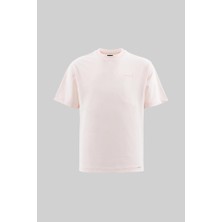 Machinist Erkek Relaxed Basic Pamuklu Tişört Açık Pembe