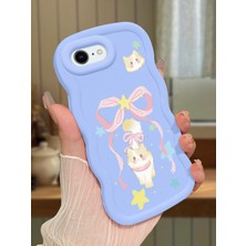 Ucuc iPhone 6 Plus/6s Plus Uyumlu Mavi Silikon Kılıf Kamera Korumalı Darbe Emici Tasarım Şık Baskı Kılıf