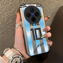 Ucuc Vivo X300 Uyumlu Sert Akrilik Arka Silikon Kenar Lens Koruma Şık Baskı Kılıf