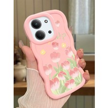 Ucuc Redmi 15C 4g Uyumlu Pembe Silikon Kılıf Kamera Korumalı Darbe Emici Tasarım Şık Baskı Kılıf
