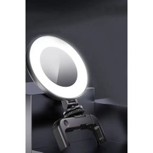 Light Nova Şarjlı Aynalı LED Selfie Video Kamera Işığı Tripod Uyumlu ve Mandallı 3000-9000 Kelvin Dimmer Ayarlı