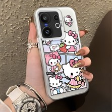 Ucuc Vivo X200 Fe Uyumlu Sert Akrilik Arka Silikon Kenar Lens Koruma Şık Baskı Kılıf
